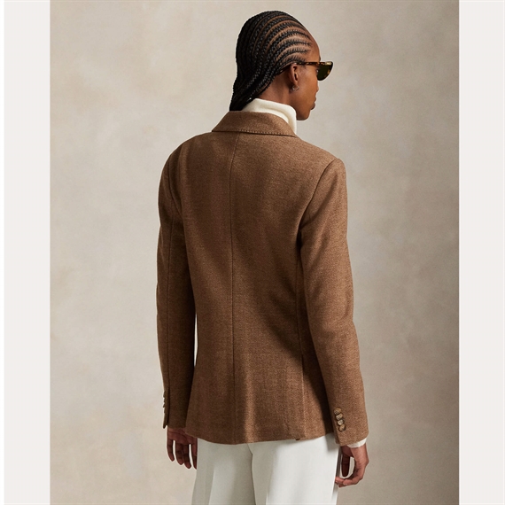 Polo Ralph Lauren Double Breasted Herringbone Blazer, Tan Herringbone
